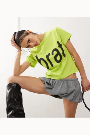 COLLUSION Official Charli XCX Brat slogan shrunken t-shirt in