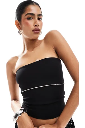 Pull&Bear Diamante detail bandeau top in