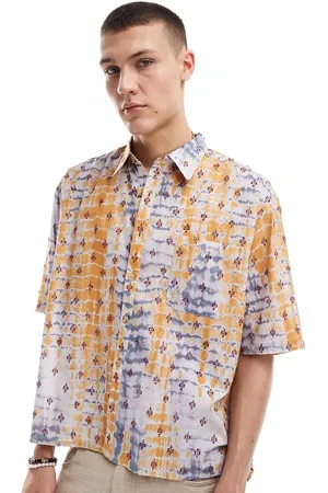 Reclaimed Cropped boxy shirt in faded floral print