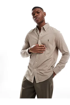 Ralph Lauren Icon logo pique shirt in marl