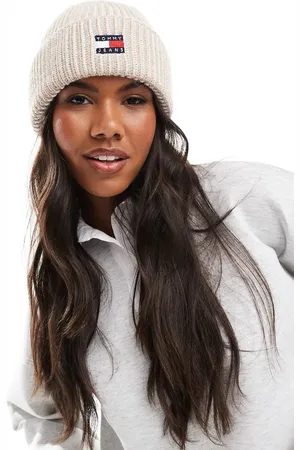 Tommy Hilfiger Flag beanie in oatmeal