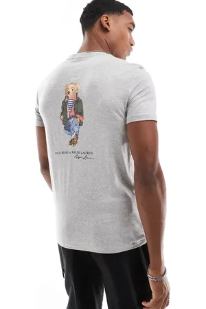 Ralph Lauren Explorer bear back print t-shirt in marl