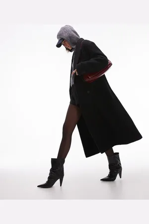 Topshop Premium wool blend brushed formal coat in