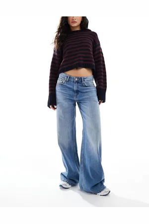 Pull&Bear Low rise oversized baggy jeans in mid