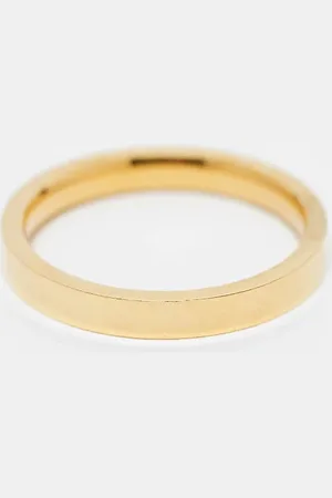 LOST SOULS 3mm flat band ring in 18k plated