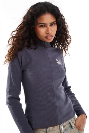 PUMA Classics ribbed half-zip in