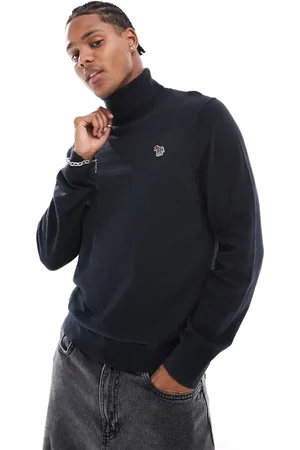 Paul Smith High neck knit jumper with zebra logo in
