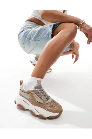 Steve Madden Possession chunky trainers in oatmeal suede