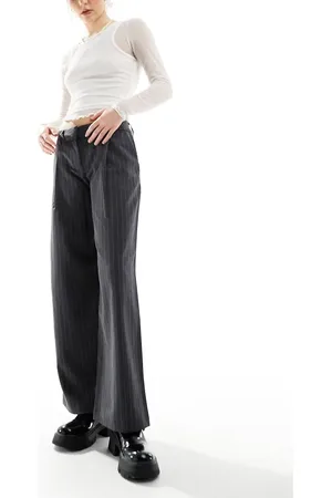 Monki Tapered tailored trousers in pinstripe