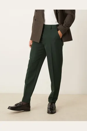 ASOS Smart tapered fit trousers in forest