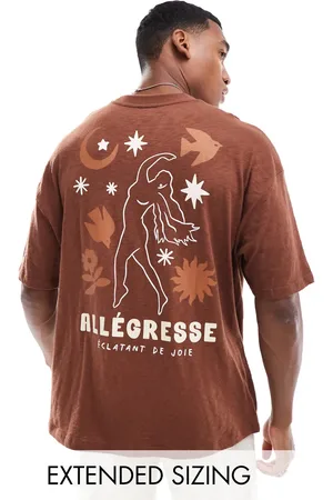 ASOS Oversized t-shirt in slubby texture with celestial back print
