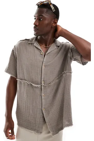 ASOS Relaxed revere collar shirt in