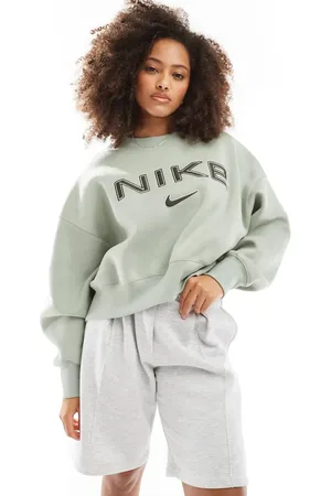 Nike Retro logo sweatshirt in khaki