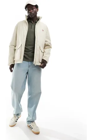 Fred Perry Patch pocket sports jacket in light beige