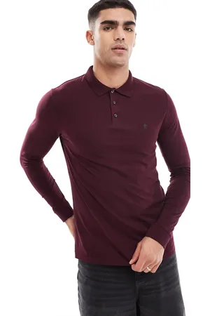 French Connection French Connection long sleeve polo shirt in