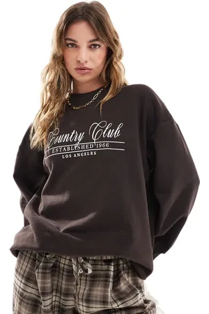 Miss Selfridge Countryclub graphic print sweatshirt in