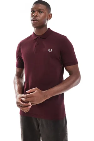 Fred Perry Plain polo shirt in burgundy