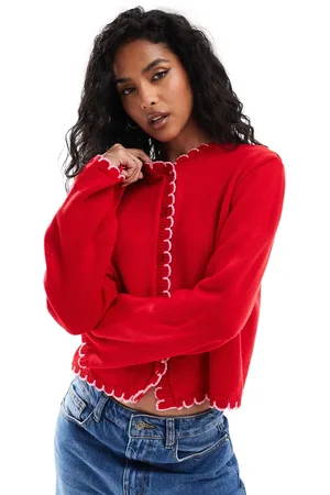 Miss Selfridge ASOS DESIGN blanket stitch cardigan in