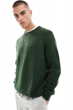 ASOS Oversized brushed knitted jumper in dark