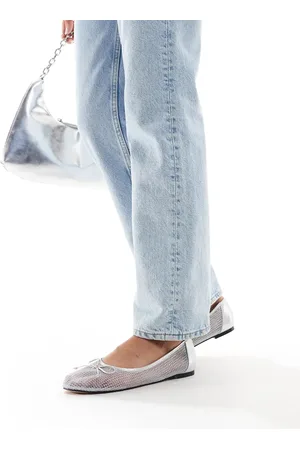 Public Desire Lula bow ballet flats with strap in mesh