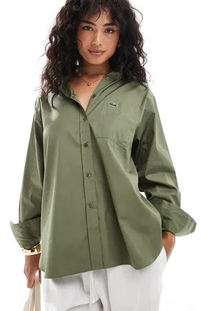 Lacoste Long sleeve shirt in khaki