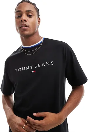 Tommy Hilfiger Linear logo ringer t-shirt in