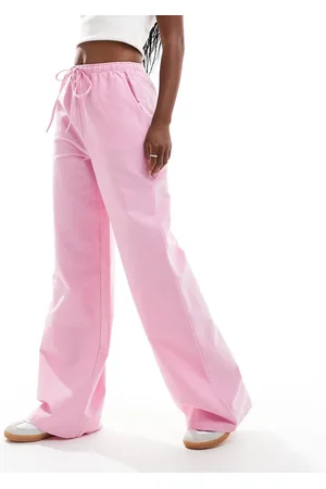 Stradivarius Oxford cotton pull on trouser in baby
