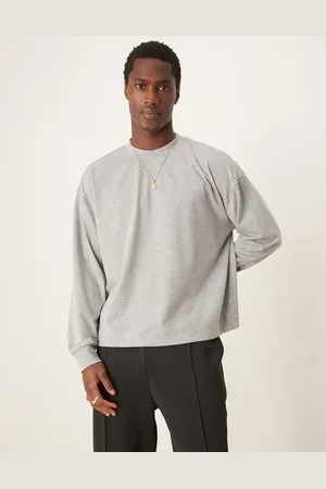 ASOS Oversized boxy long sleeve rib t-shirt in