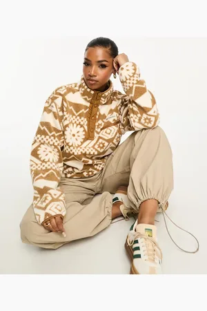 Columbia Helvetia cropped half snap fleece in aztec pattern