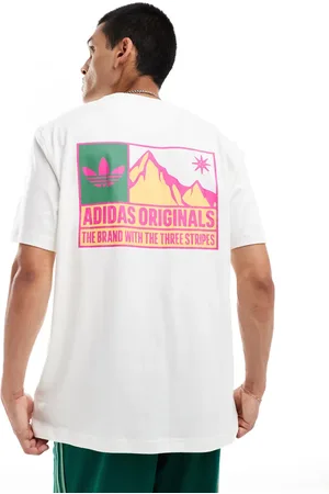 adidas Mountain graphic t-shirt in off