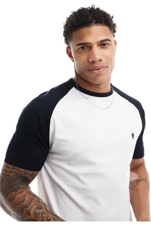 French Connection French Connection raglan t-shirt in white & navy