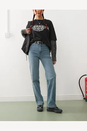 Dr Denim Moxy straight leg jeans in cape mid dirt used