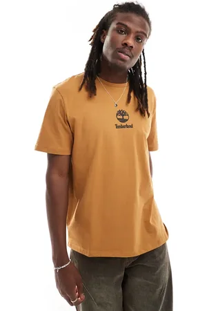 Timberland Small central logo t-shirt in wheat
