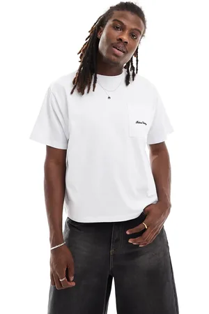 Reclaimed Cropped boxy pocket t-shirt with logo in