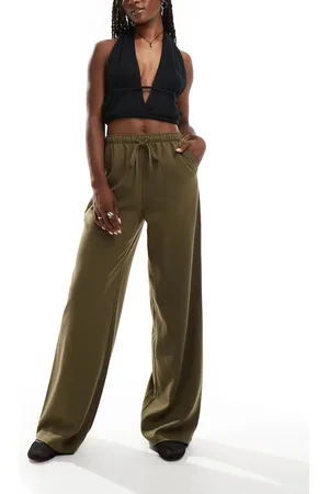 Stradivarius Pull on trouser in khaki