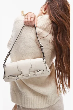 MANGO Buckle front shoulder bag in