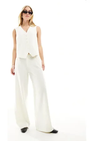 Stradivarius STR tailored trouser in natural co-ord