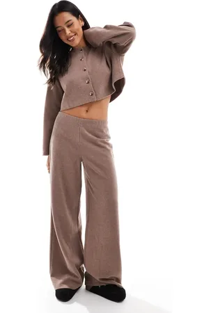 Miss Selfridge Cosy soft touch wide leg trouser