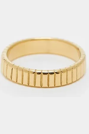 LOST SOULS Textured band ring in 18k plated