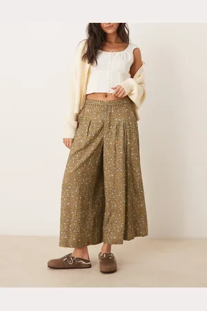 Free People Relaxed fit ditsy print trousers in