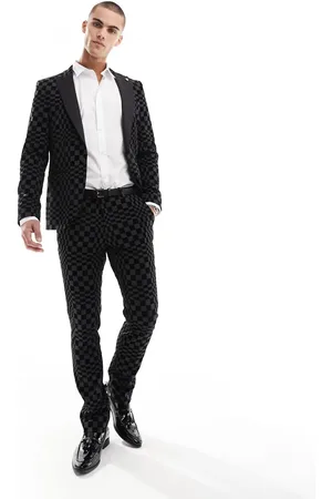 Twisted Tailor Suit trousers in checker board print co-ord