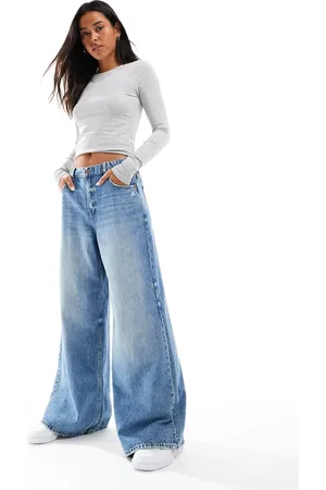 Stradivarius Wide leg jean in medium