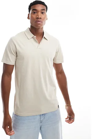 Only & Sons Revere collar polo in beige