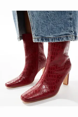 Public Desire Polaris sqaure toe heeled ankle boots in