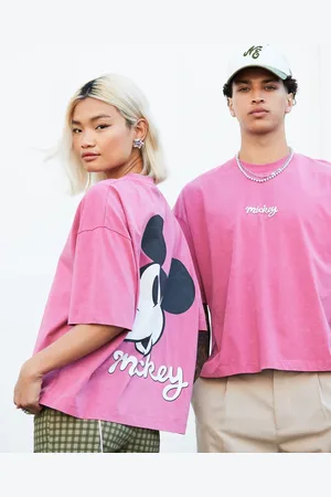 ASOS Disney unisex boxy oversized t-shirt with Mickey Mouse print in