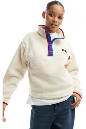 Columbia Helvetia II cropped half snap fleece in chalk