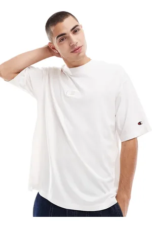 Champion Legacy small center logo t-shirt in off
