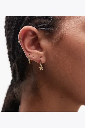 SEOL + GOLD 18ct vermeil hoop earrings with star charm