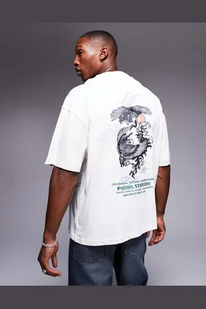 River Island Japanese crane back print t-shirt in