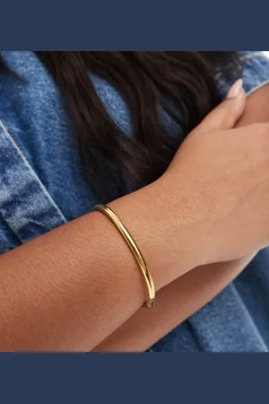 ASOS ASOS DESIGN Curve waterproof stainless steel simple bangle in tone